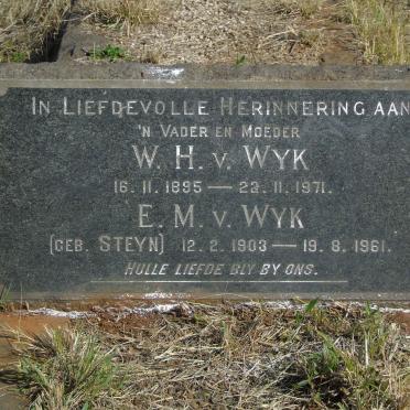 WYK W.H., v. 1895-1971 &amp; E.M. STEYN 1903-1961