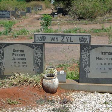 ZYL Gideon Petrus Jacobus, van 1918-1976 &amp; Hester Magrietha 1922-1982