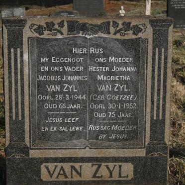 ZYL Jacobus Johannes, van -1944 & Hester Johanna Magrietha COETZEE -1952