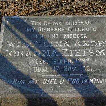 ZIETSMAN Wesselina Andria Johanna 1869-1951