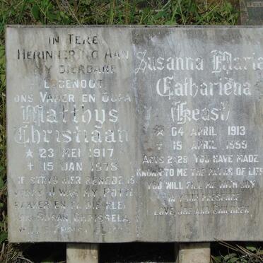 ? Matthys Christiaan 1917-1978 & Susanna Maria Cathariena KEAST 1913-1999