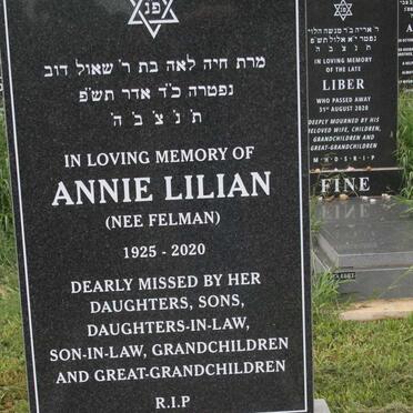 MELAMED Annie Lilian nee FELMAN 1925-2020