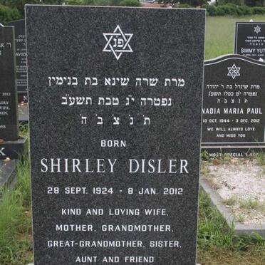 DISLER Shirley 1924-2012