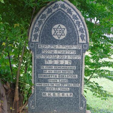 EDELSTEIN Henrietta nee LOWI -1924