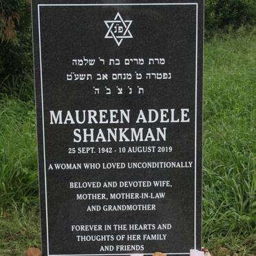 SHANKMAN Maureen Adele 1942-2019