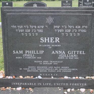 SHER Sam Phillip 1928-2014 & Anna Gittel 1935-2014