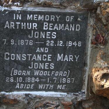 JONES Arthur Beamand 1876-1948 & Constance Mary WOOLFORD 1884-1967