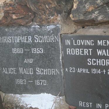 SCHORN Christopher 1880-1953 & Alice Maud 1883-1970 :: SCHORN Robert Waldemar 1914-1978