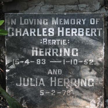 HERRING Charles Herbert 1883-1952 & Julia -1978