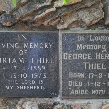 THIEL George Herbert 1886-1952 :: THIEL Miriam 1889-1973