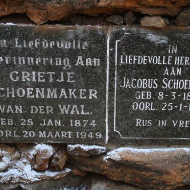 SCHOENMAKER Jacobus 1880-1961 & Grietje VAN DER WAL 1874-1949