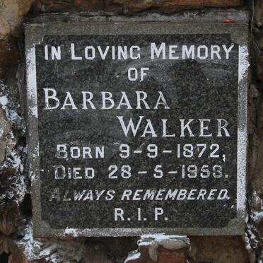 WALKER Barbara 1872-1953