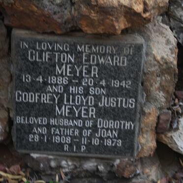 MEYER Clifton Edward 1886-1942 :: MEYER Godfrey Lloyd Justus 1908-1973