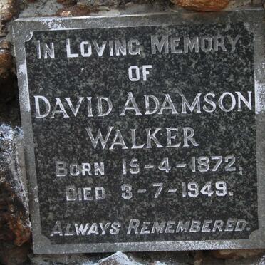 WALKER David Adamson 1872-1949