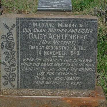 ACHTENBERG Daisy nee MOSTERT -1940