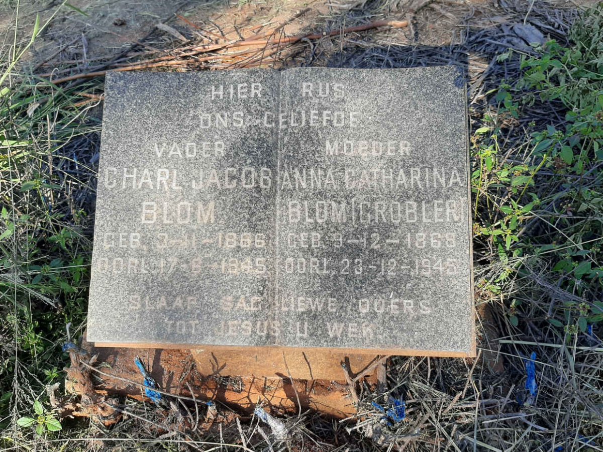 BLOM Charl Jacob 1866-1945 & Anna Catharina GROBLER 1868-1945