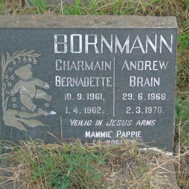 BORNMANN Charmain Bernadette 1961-1962 :: BORNMANN Andrew Brain 1968-1970