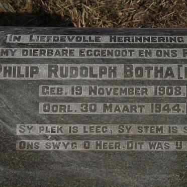 BOTHA Philip Rudolph 1908-1944 