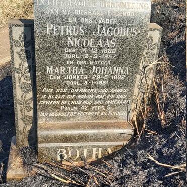 BOTHA Petrus Jacobus Nicolaas 1888-1957 &amp; Martha Johanna JONKER 1892-1981