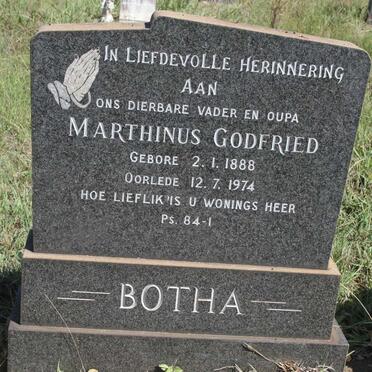 BOTHA Marthinus Godfried 1888-1974