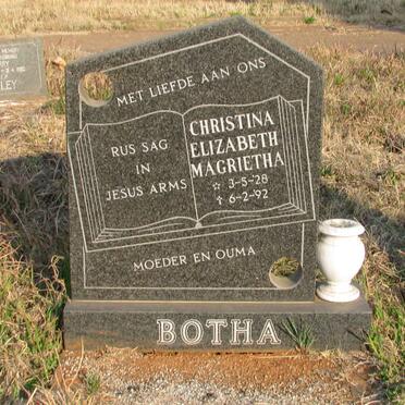 BOTHA Christina Elizabeth Magrietha 1928-1992