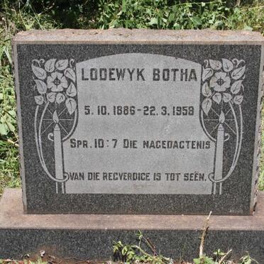 BOTHA Lodewyk 1886-1958