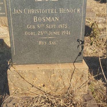 BOSMAN Jan Christoffel Henoch 1875-1941