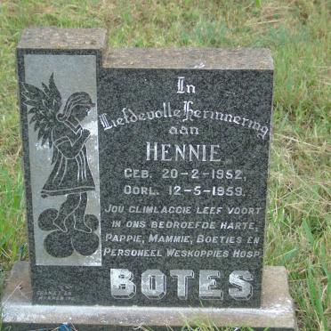 BOTES Hennie 1952-1959