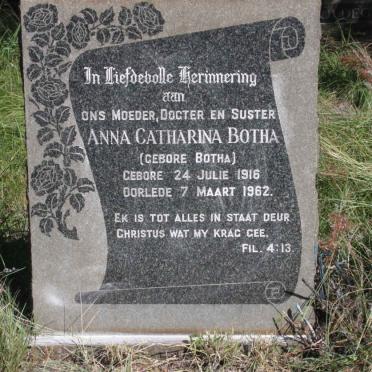 BOTHA  Anna Catharina nee BOTHA 1916-1962
