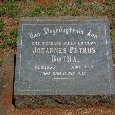 BOTHA Johannes Petrus 1855-1949
