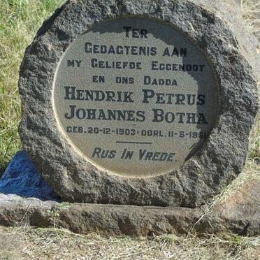 BOTHA Hendrik Petrus Johannes 1903-1961