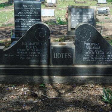 BOTES Jan Marthinus 1880-1961 & Philipina Susanna BOTHA 1885-1963