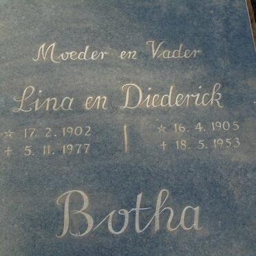BOTHA Diederick 1905-1953 & Lina 1902-1977