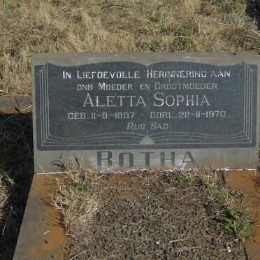 BOTHA Aletta Sophia 1897-1970
