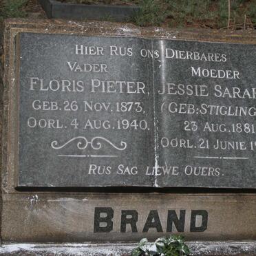 BRAND Floris Pieter 1873-1940 & Jessie Sarah E. STIGLINGH 1881-1939
