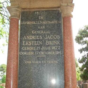 BRINK Andries Jacob Eksteen 1877-1947