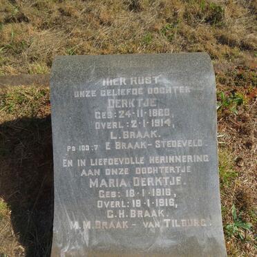 BRAAK Derktje 1888-1914 :: BRAAK Maria Dirktje 1916-1916