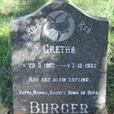 BURGER Gretha 1962-1963