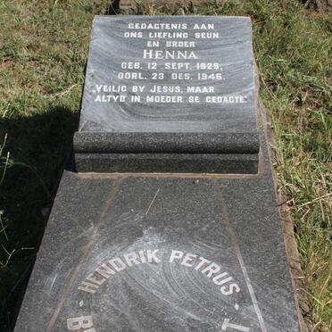 BEZUIDENHOUT Hendrik Petrus 1925-1946