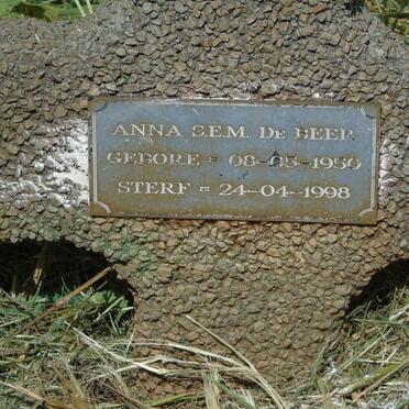 BEER Anna S.E.M., de 1950-1998