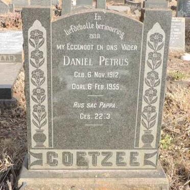 COETZEE Daniel Petrus 1912-1955 