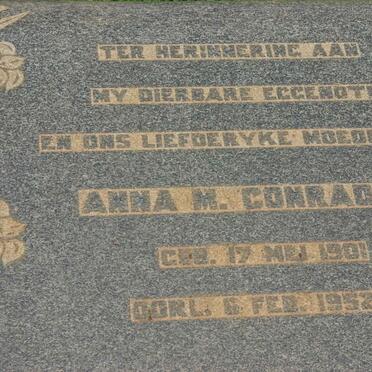CONRADIE Anna M. 1901-1952