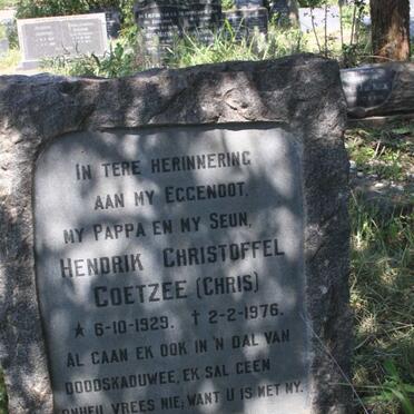 COETZEE Hendrik Christoffel 1929-1976