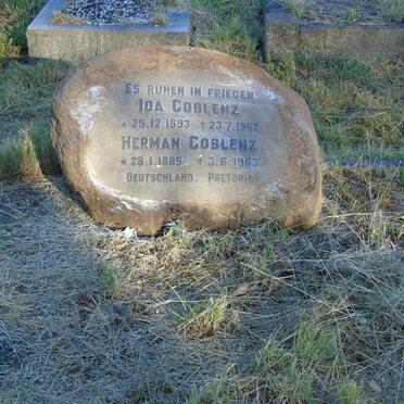 COBLENZ Herman 1885-1963 &amp; Ida 1893-1962