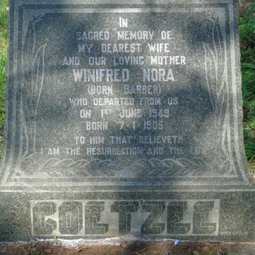 COETZEE Winifred Nora nee BARBER 1905-1949