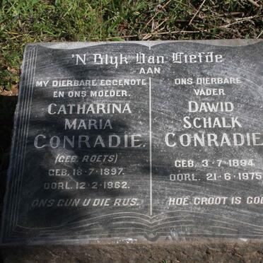 CONRADIE Dawid Schalk 1894-1975 &amp; Catharina Maria ROETS 1897-1962