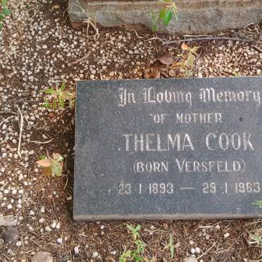 COOK Thelma nee VERSFELD 1893-1963