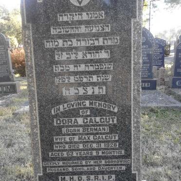 CALCUT Dora nee BERMAN -1928