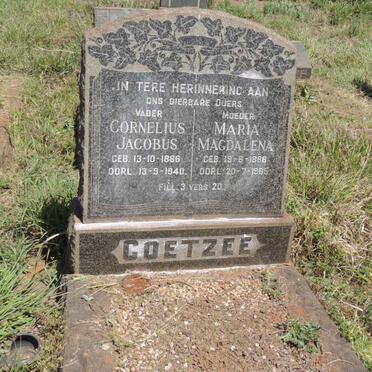 COETZEE Cornelius Jacobus 1886-1940 &amp; Maria Magdalena 1886-1965