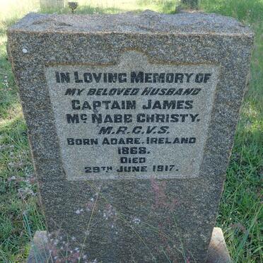 CHRISTY James McNabb 1868-1917